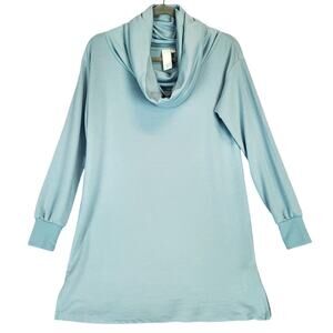 adyp Baby Blue Cowl Neck Sweater Dress Butter Soft Whimsy Fairy A-line Oversized